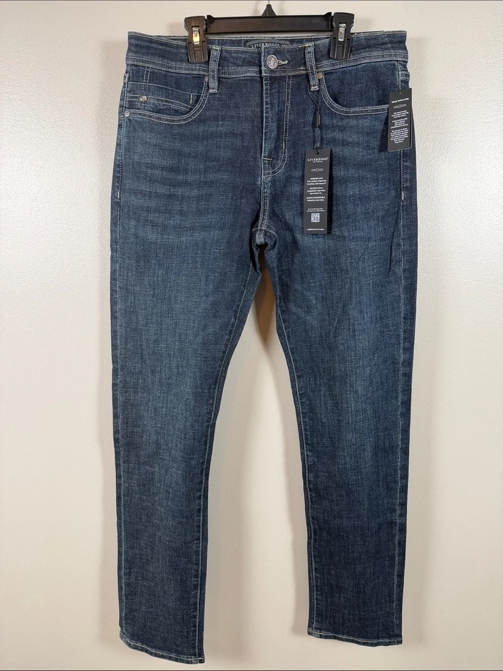 Liverpool Dark Blue Modern Straight Jeans